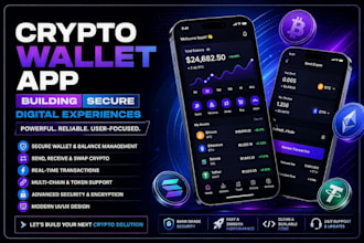 develop crypto wallet app fintech app money transfer app bank and blockchain app