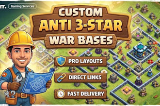 design custom anti 3 star clash of clans base layouts with links