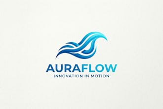 design a dynamic wave logo for your brand
