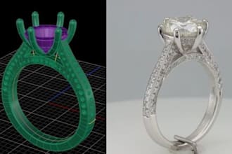 do 3d jewelry design, jewelry cad design in stl, 3dm