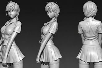 create a custom 3d character model, game ready character, and vtuber