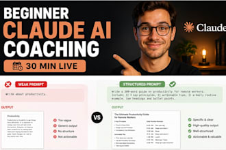 be your beginner claude ai coach in a live session