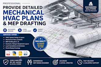 provide detailed mechanical hvac plans and mep drafting