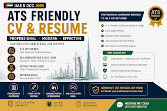 write ats resumes for uae and gcc jobs