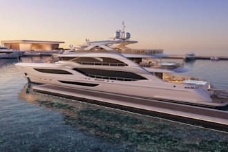 design a custom boat, yacht hull with 3d cad and naval architecture