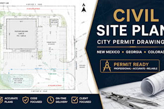 civil engineering site plan city permit drawings in new mexico georgia colorado