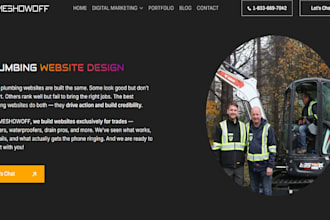 design wix construction handyman website wix plumbing contractor website