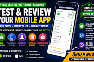 test and review your mobile app with detailed user feedback