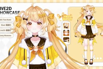 design vtuber model high quality live2d and rigging for vtube studio
