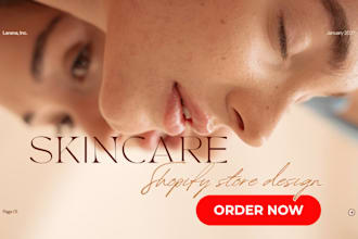 design skincare shopify store beauty website