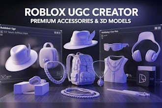 make custom roblox ugc accessories, hairs and outfits