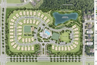 create acreage property map, site plan, plot plan, parcel map, plat, master plan