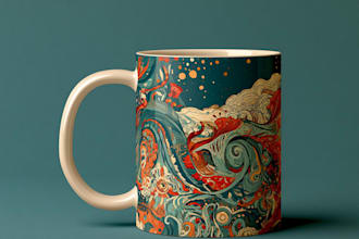 do professional coffee mug design, custom mug design