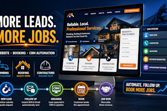 build a lead generating plumbing and roofing website with booking and automation
