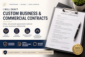 draft customized business or commercial contracts
