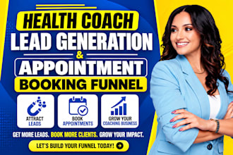 health coach lead generation sales funnel coaching appointment booking funnel
