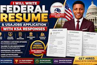 write a federal resume and usajobs application with ksa responses