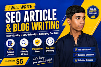 write high quality SEO articles, blog posts and website content