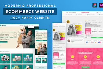 design ecommerce shopify website design UI UX in figma