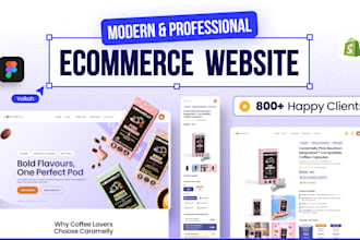 design ecommerce shopify website design UI UX in figma