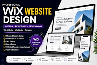 design a modern wix website, wix studio website or redesign