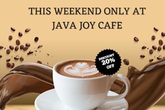design a professional coffee shop social media post