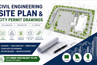 civil engineering site plan city permits drawings in colorado missouri illinois