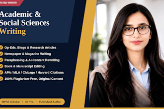 write academic and social sciences articles