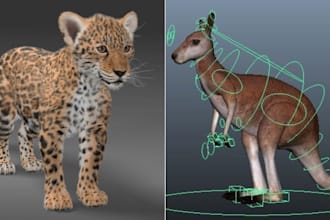 custom any 3d animal model cgi animal animation 3d creatures models toys vfx fur