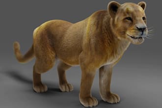 custom any 3d animal model cgi animal animation 3d creatures models toys vfx fur