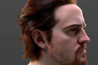 create realistic 3d hair, unreal engine hair and metahuman hair