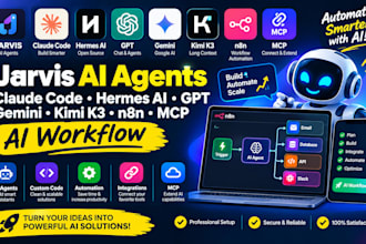jarvis ai agents claude code hermes ai gpt gemini kimi k3 n8n mcp ai workflow