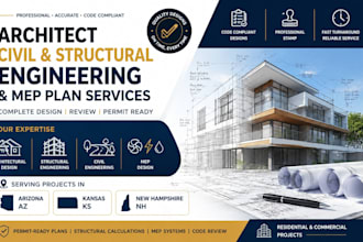 architect review civil and structural engineering mep plan in arizona kansas nh