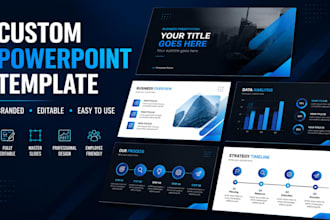 design professional powerpoint template with slide master