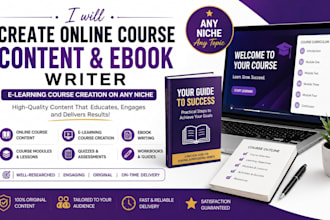 create online course content ebook writer course creation on any niche