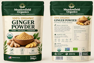 do product packaging, pouch, label, box, bottle and  supplement design