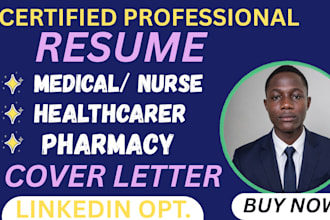 write or edit healthcare, nursing, or medical resumes