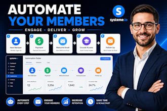 build systeme io membership funnel, course portal and automated sales funnel
