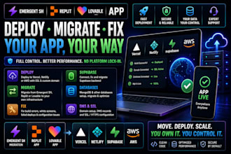 deploy migrate fix emergent sh replit lovable app vercel netlify supabase aws