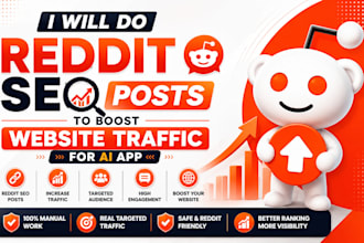 do reddit seo post to boost website traffic for ai app
