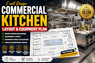 design commercial kitchen layout and restaurant equipment plan