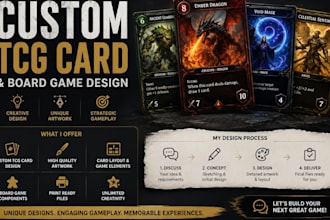 design trading card board game design