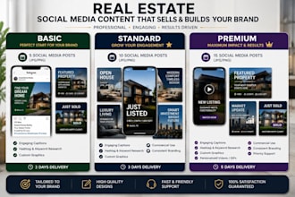 create real estate social media content