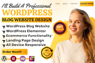 build wordpress blog website design business wordpress website development