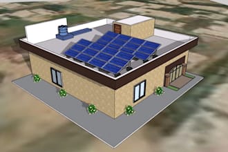 design solar pv systems, pvsyst simulation and autocad solar layouts