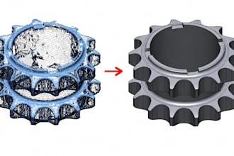 reverse engineer 3d scans, point cloud, stl to cad, mesh to cad, solidworks