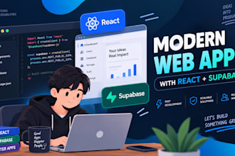 build a web app using react and supabase