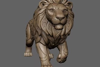 3d stylized character,tabletop miniature,animal desk companion,stldisplay statue