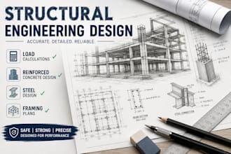 deliver structural calculations, load analysis and reinforced concrete design