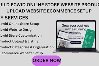 build ecwid online store website product upload website ecommerce setup